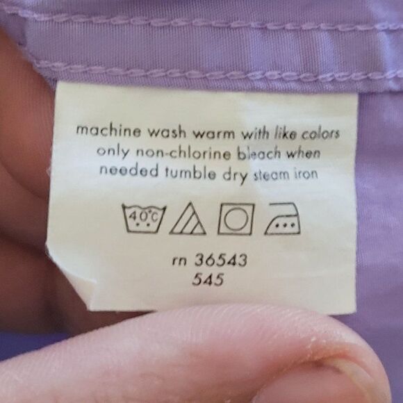 Mens Calvin Klein Dress Shirt 17 36/37 Lilac Purple Regular Fit Button Up Cotton - Picture 9 of 12